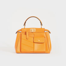 Load image into Gallery viewer, FENDI Peekaboo Mini Pockets Leather Bag in Orange