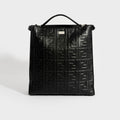 Peekaboo X-Lite Fit Tote Bag in Black Nappa Leather
