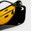 Peekaboo X-Lite Fit Tote Bag in Black Nappa Leather
