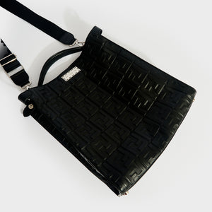 FENDI Peekaboo X-Lite Fit Tote Bag in Black Nappa Leather