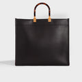 Sunshine Logo-Debossed Leather Tote Bag in Black