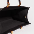 Sunshine Logo-Debossed Leather Tote Bag in Black