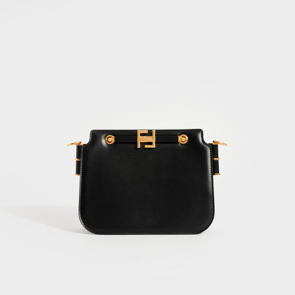 FENDI Baguette Chain Shoulder Bag Black Nappa Leather – COCOON