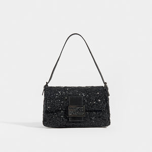 FENDI Vintage Beaded Mama Baguette in Black