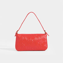 Load image into Gallery viewer, FENDI Vintage Red Leather Baguette Bag - Rear View
