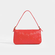 Load image into Gallery viewer, FENDI Vintage Red Leather Baguette Bag - Rear View