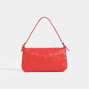 FENDI Vintage Red Leather Baguette Bag - Rear View