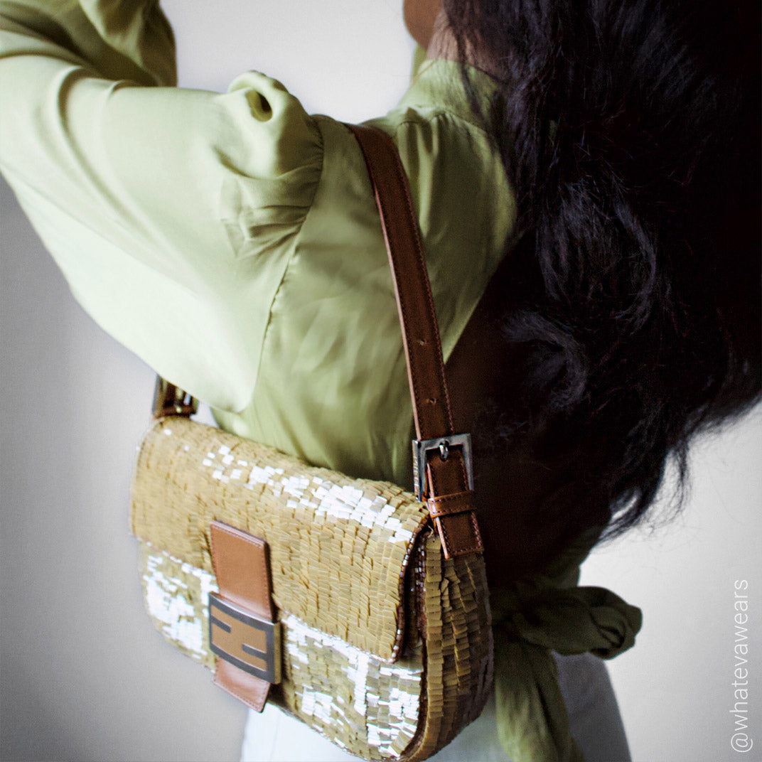 Vintage Sequin Baguette Bag, FENDI