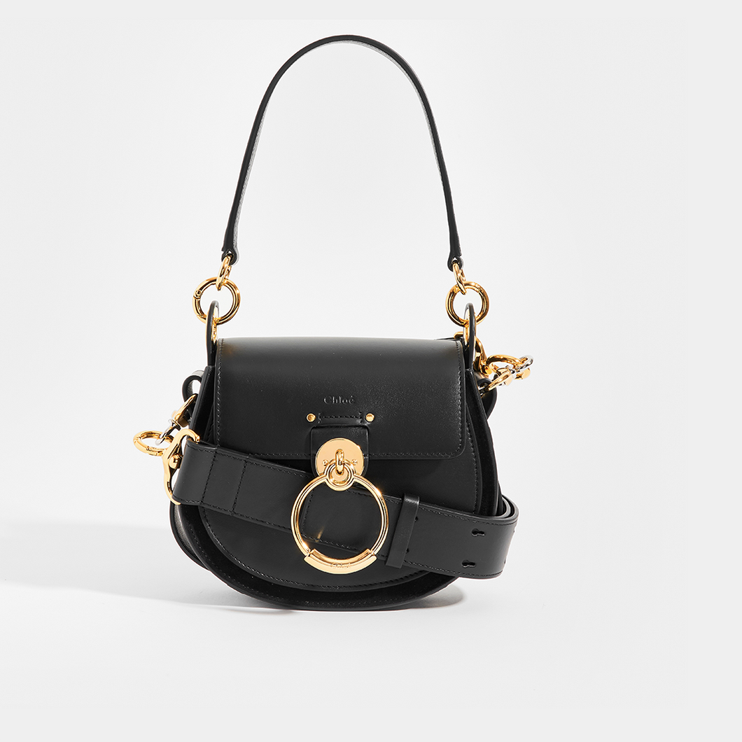 CHLOÉ Tess Small Crossbody Bag in Black Leather and Suede [ReSale]
