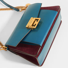 Load image into Gallery viewer, GIVENCHY GV3 Small Bag in Blue and Aubergine Leather and Suede