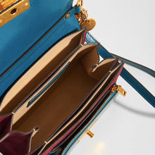 Load image into Gallery viewer, GIVENCHY GV3 Small Bag in Blue and Aubergine Leather and Suede