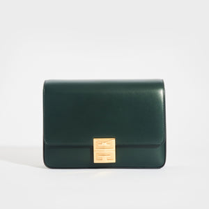 Front view of GIVENCHY Medium 4G Crossbody Bag in Green Forest