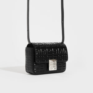 Givenchy black logo online embossed small leather bag