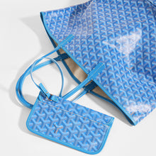 Load image into Gallery viewer, GOYARD Saint Louis PM Canvas and Leather-Trim Tote in Blue