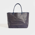 Saint Louis GM Canvas and Leather-Trim Tote in Navy