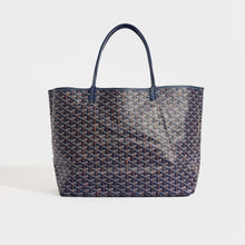 Load image into Gallery viewer, GOYARD Saint Louis GM Canvas and Leather-Trim Tote in Navy