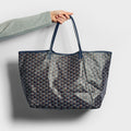 Saint Louis GM Canvas and Leather-Trim Tote in Navy