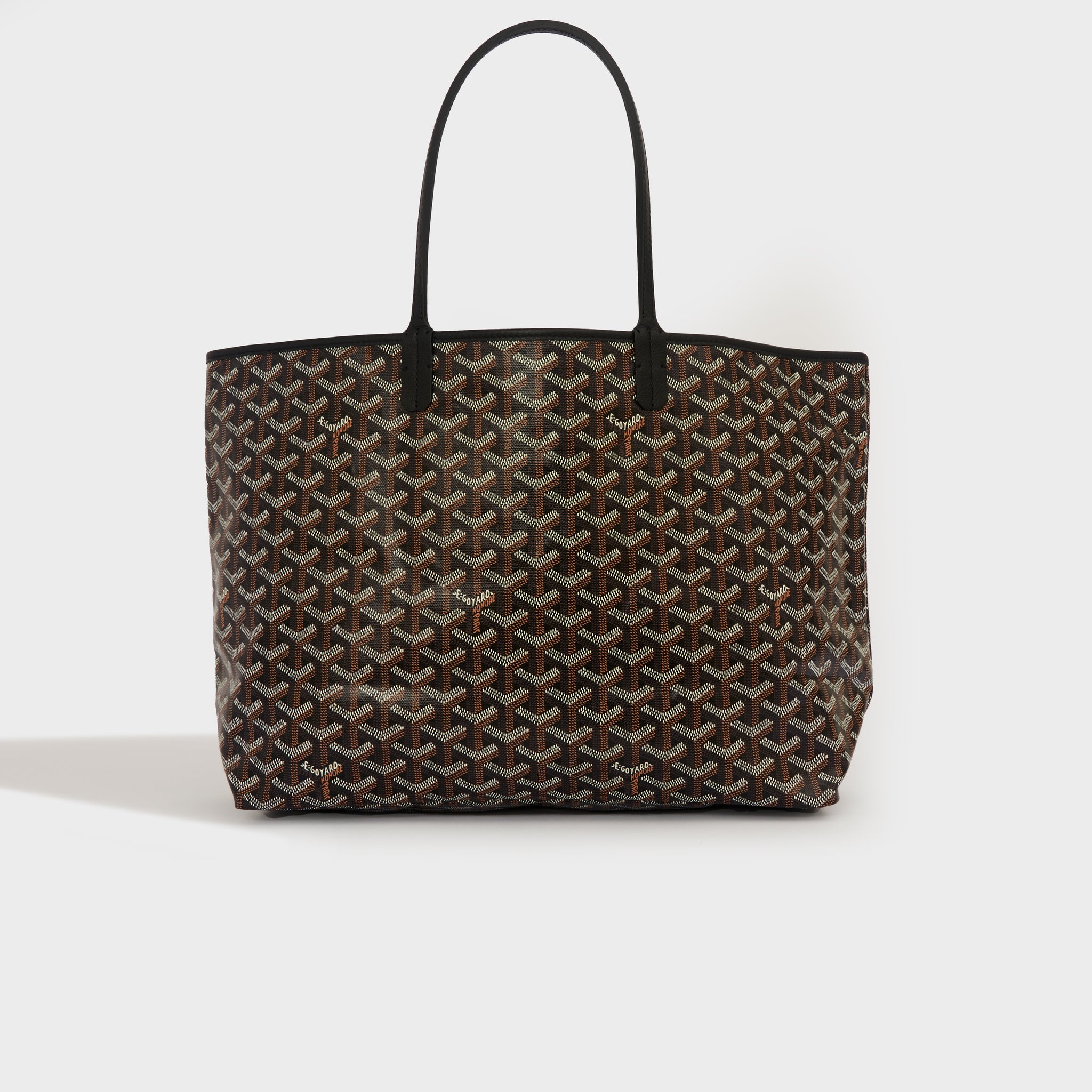 Goyard Saint Louis PM Tote Bag Pouch Black Shopping Purse Woman