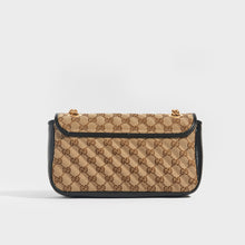 Load image into Gallery viewer, Back view of the GUCCI GG Marmont Small Shoulder Bag in Original GG Canvas