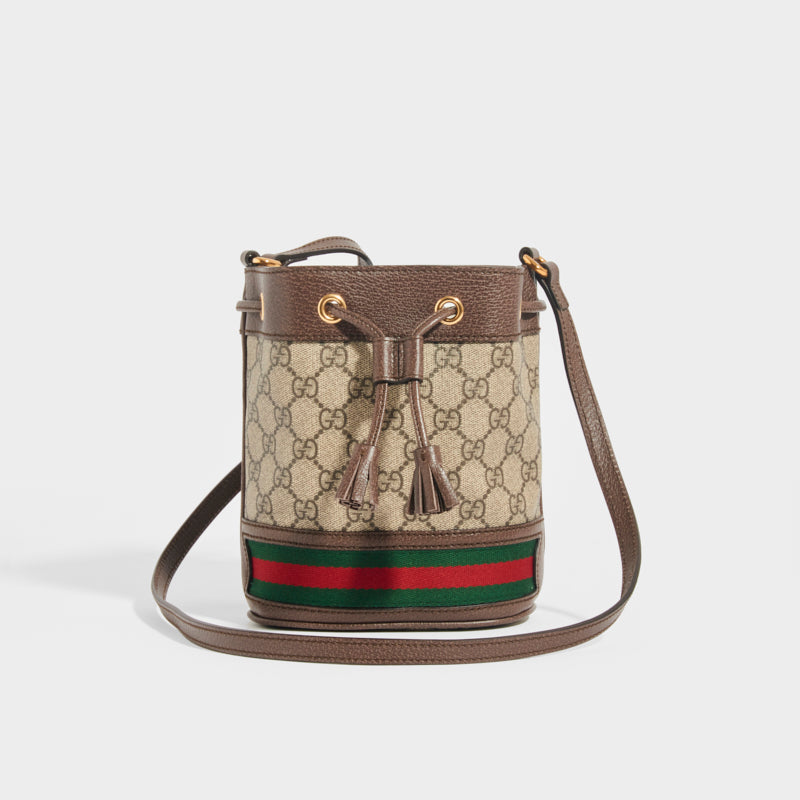 GUCCI Mini Ophidia GG Supreme Bucket Bag