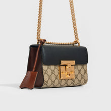 Load image into Gallery viewer, Side view of the GUCCI Padlock Small GG Shoulder Bag