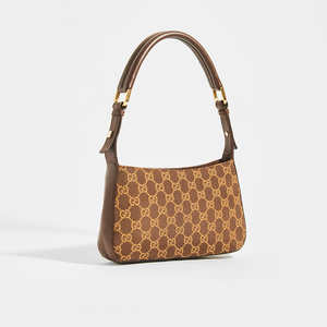 Gucci signature print shoulder baguette