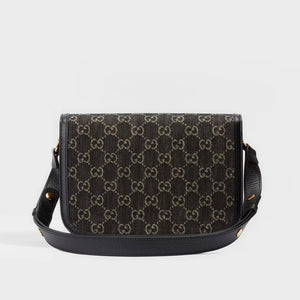 GUCCI Horsebit 1955 Denim Shoulder Bag