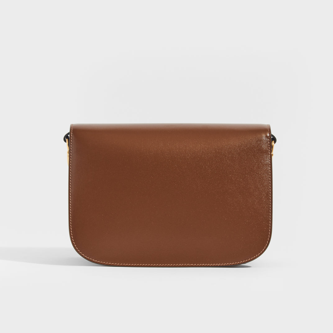 GUCCI Horsebit 1955 Leather Shoulder Bag in Brown