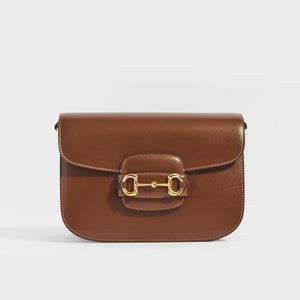 GUCCI Horsebit 1955 Leather Shoulder Bag in Brown [ReSale]