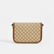 Load image into Gallery viewer, GUCCI Horsebit 1955 Shoulder Bag in Brown Canvas with Leather Trim