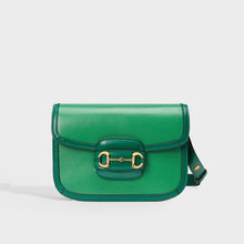 Load image into Gallery viewer, GUCCI Horsebit 1955 Leather Shoulder Bag in Emerald