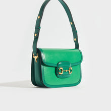 Load image into Gallery viewer, GUCCI Horsebit 1955 Leather Shoulder Bag in Emerald