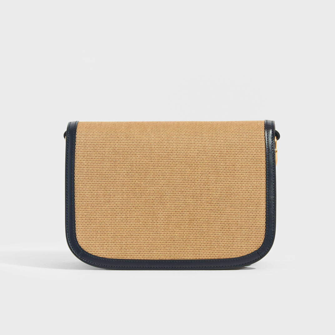 Horsebit 1955 Shoulder Bag in Canvas with Navy Leather