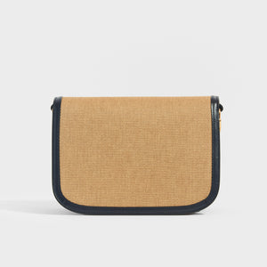 GUCCI 1955 Horsebit Shoulder Bag in Canvas with Navy Leather