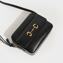 Load image into Gallery viewer, GUCCI 1955 Horsebit Small Shoulder Bag in Black Leather