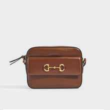 Load image into Gallery viewer, GUCCI 1955 Horsebit Small Shoulder Bag in Brown Leather