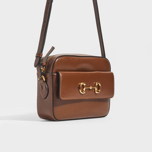 GUCCI 1955 Horsebit Small Shoulder Bag in Brown Leather [ReSale]