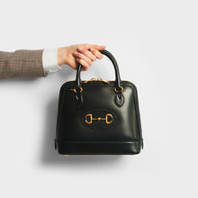 Load image into Gallery viewer, GUCCI 1955 Horsebit Small Top Handle Bag in Black