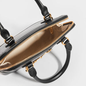 GUCCI 1955 Horsebit Small Top Handle Bag in Black