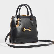 Load image into Gallery viewer, GUCCI 1955 Horsebit Small Top Handle Bag in Black