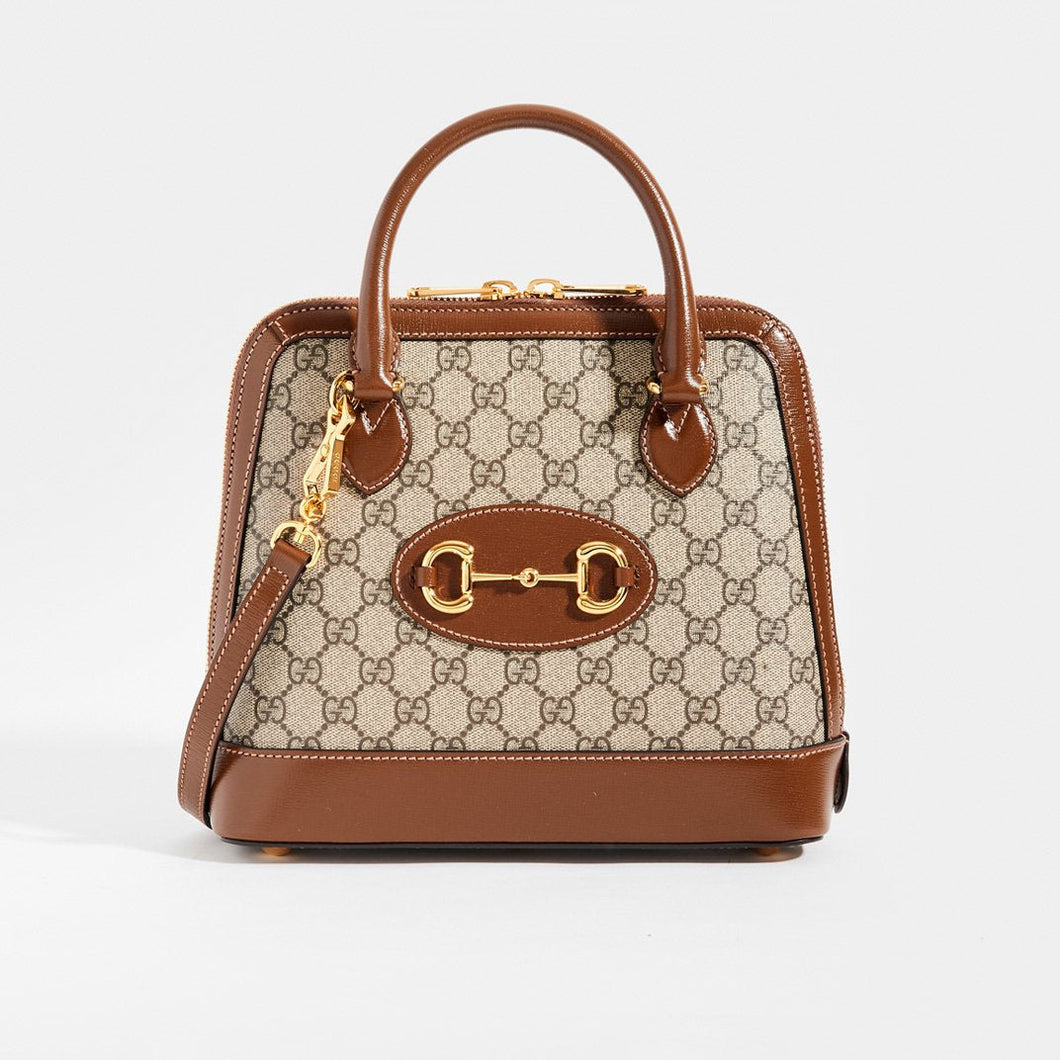 GUCCI 1955 Horsebit Small Top Handle Bag In Brown [ReSale]