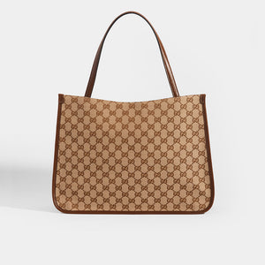 GUCCI 1955 Horsebit Tote Bag in Brown GG Supreme Canvas