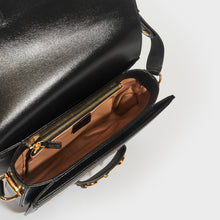 Load image into Gallery viewer, GUCCI 1955 Horsebit Leather Shoulder Bag in Striped Pony Calf