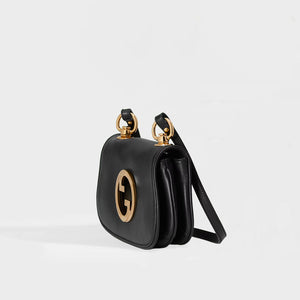 Side of the GUCCI Blondie Mini Bag in Black Leather