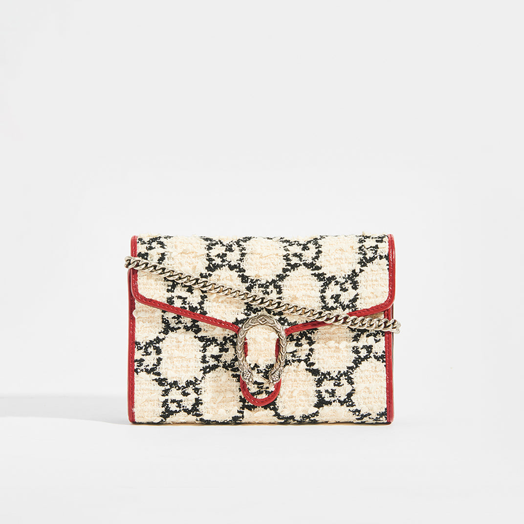 Dionysus Leather-Trimmed Bouclé-Tweed Shoulder Bag