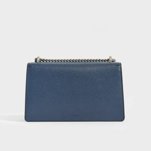 GUCCI Dionysus Small Leather Shoulder Bag in Blue With Crystal Buckle