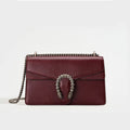 Dionysus Small Shoulder Bag in Burgundy