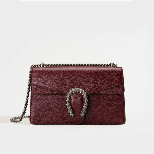 Dionysus Small Shoulder Bag in Burgundy