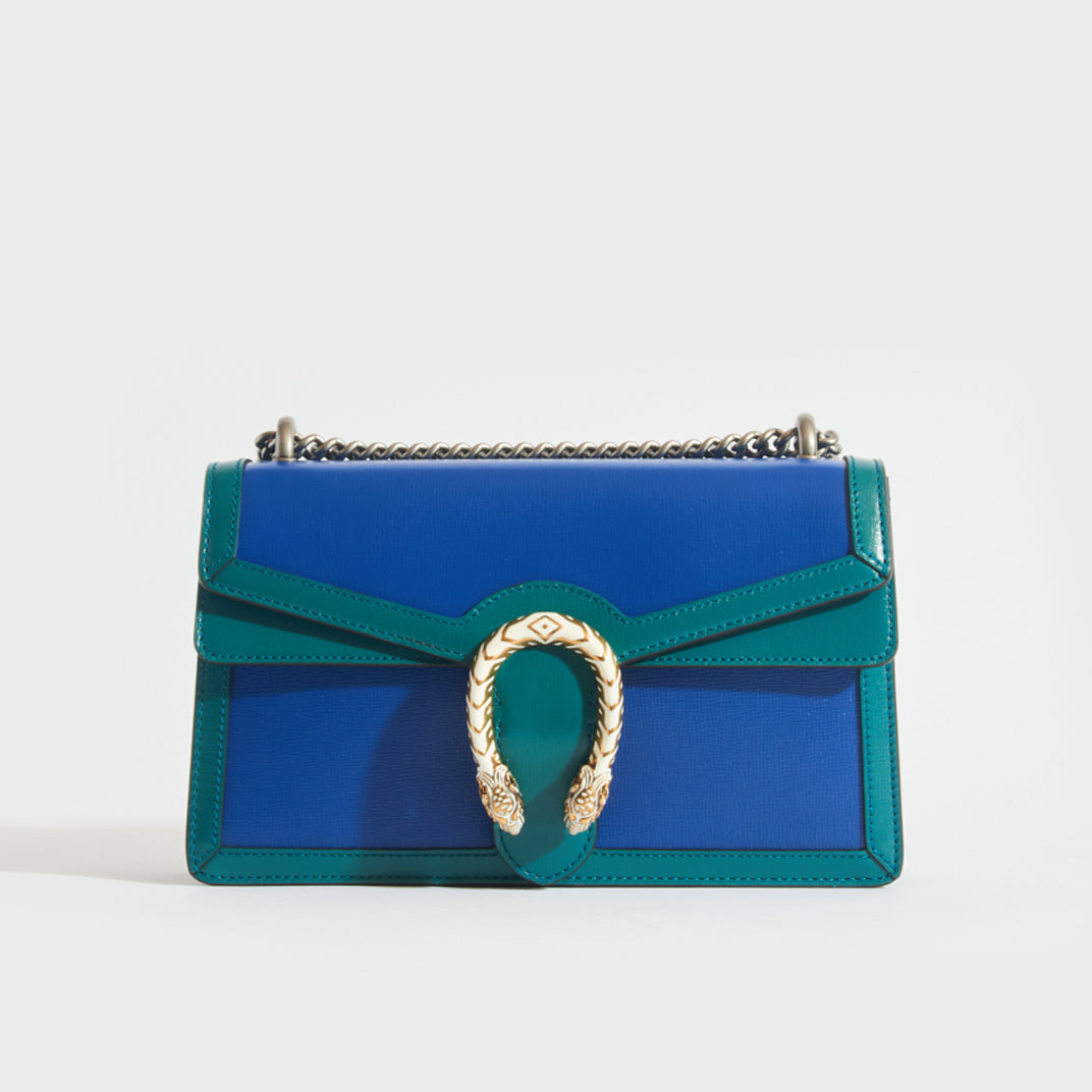 Dionysus Small Shoulder Bag in Blue and Turquoise