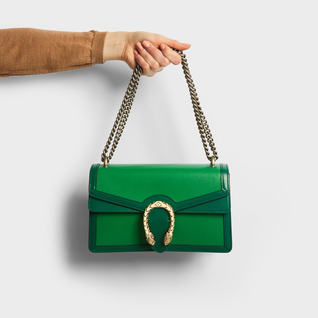 GUCCI Dionysus Small Shoulder Bag in Green and Emerald